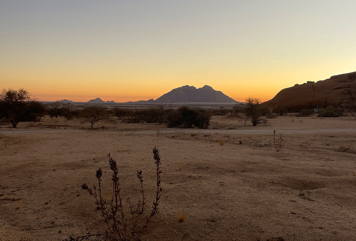 spitzkoppe atardecer