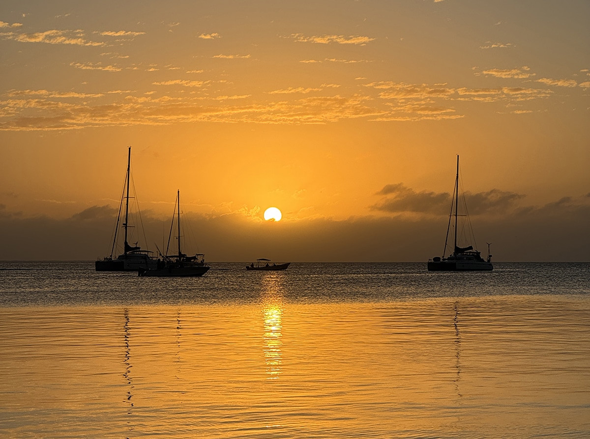atardecer en cayo caulker