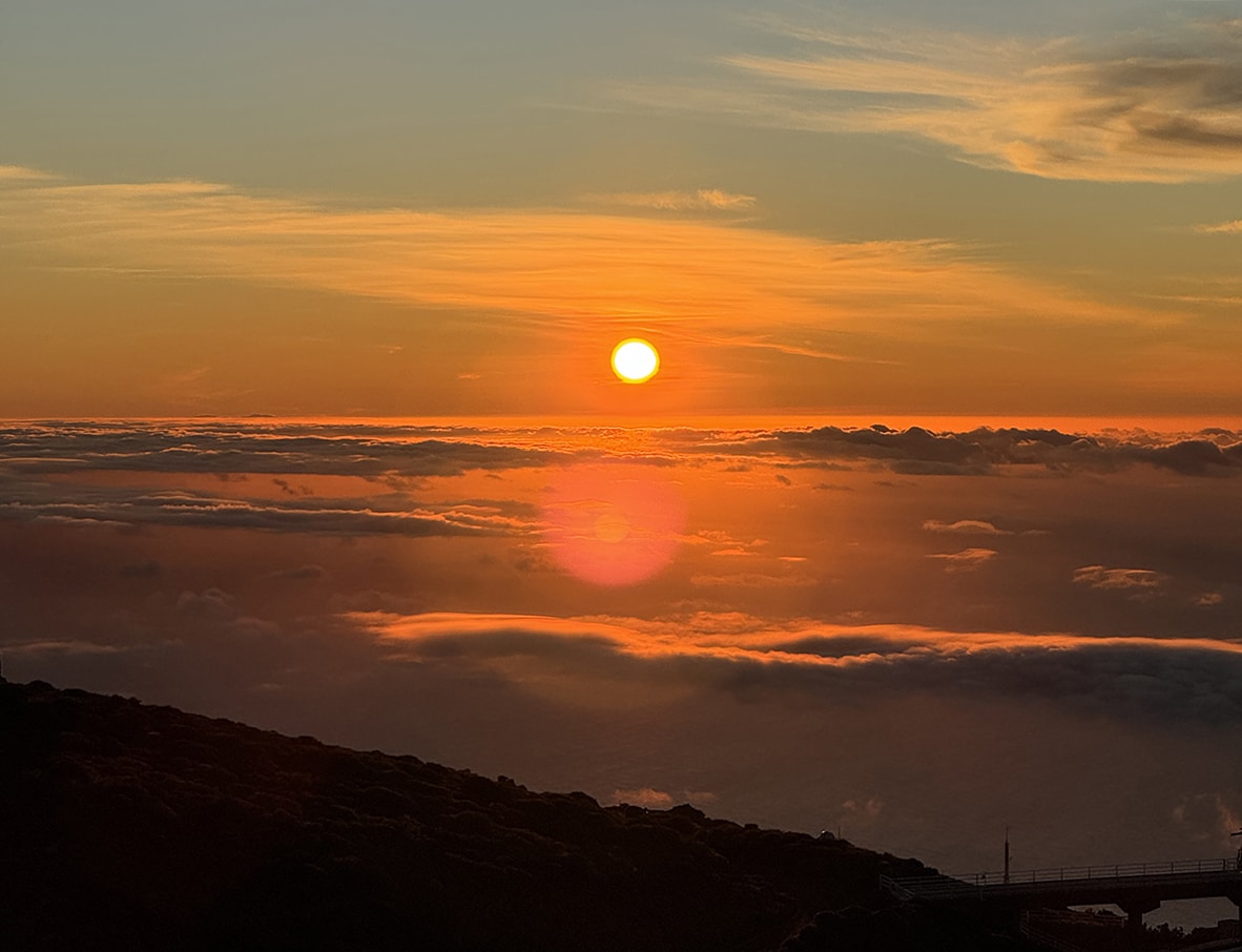 atardecer en la palma islas canarias